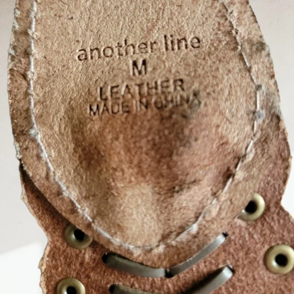 ANOTHER LINE | Vintage Tan Leather Belt Sz.M - Picture 7 of 7